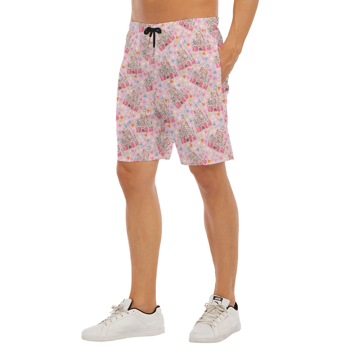 25th Birthday Cake Castle - Men’s Pocket Beach Shorts
