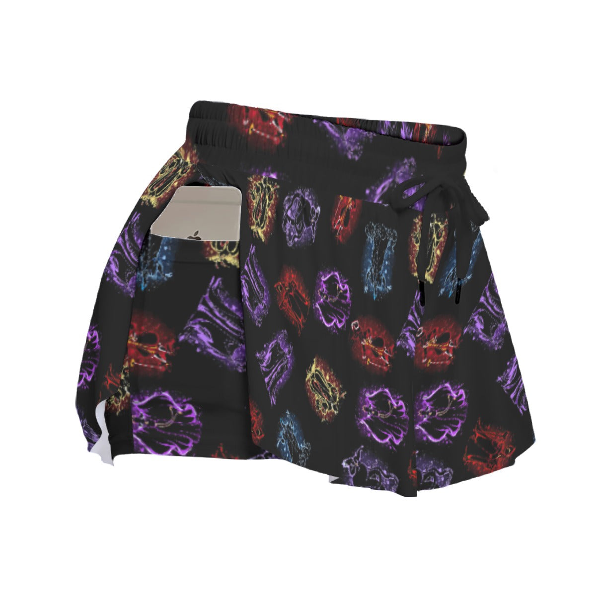 Villain Silhouettes Sparkle - Women's Flowy Pocket Shorts