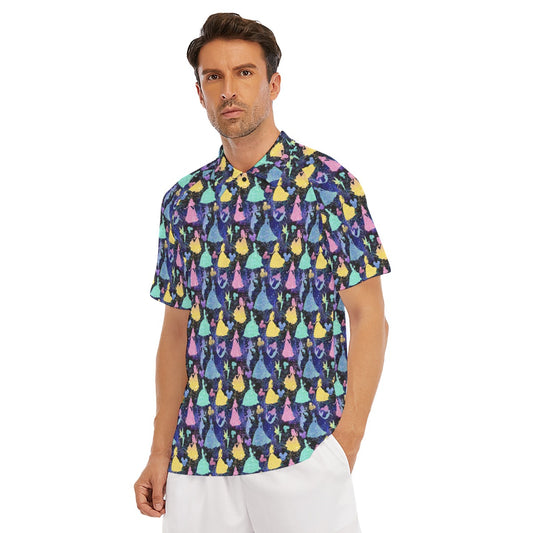 Princess Glitter Silhouettes - Men's Polo Shirt