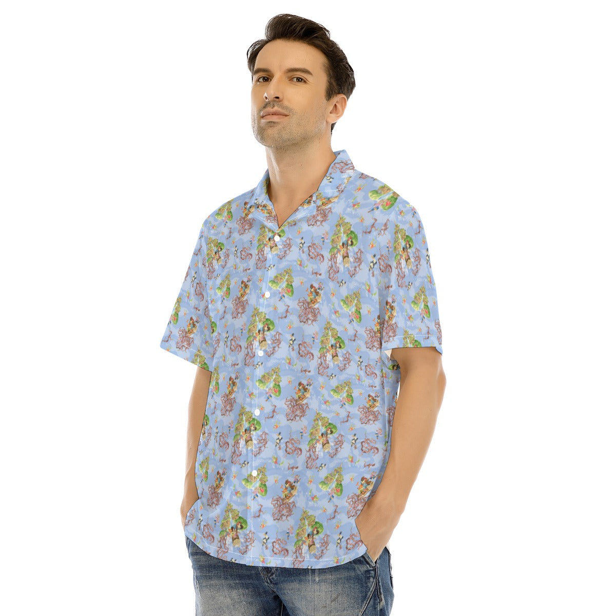 Briar Patch Splash - Men's Hawaiian Button Up Shirt