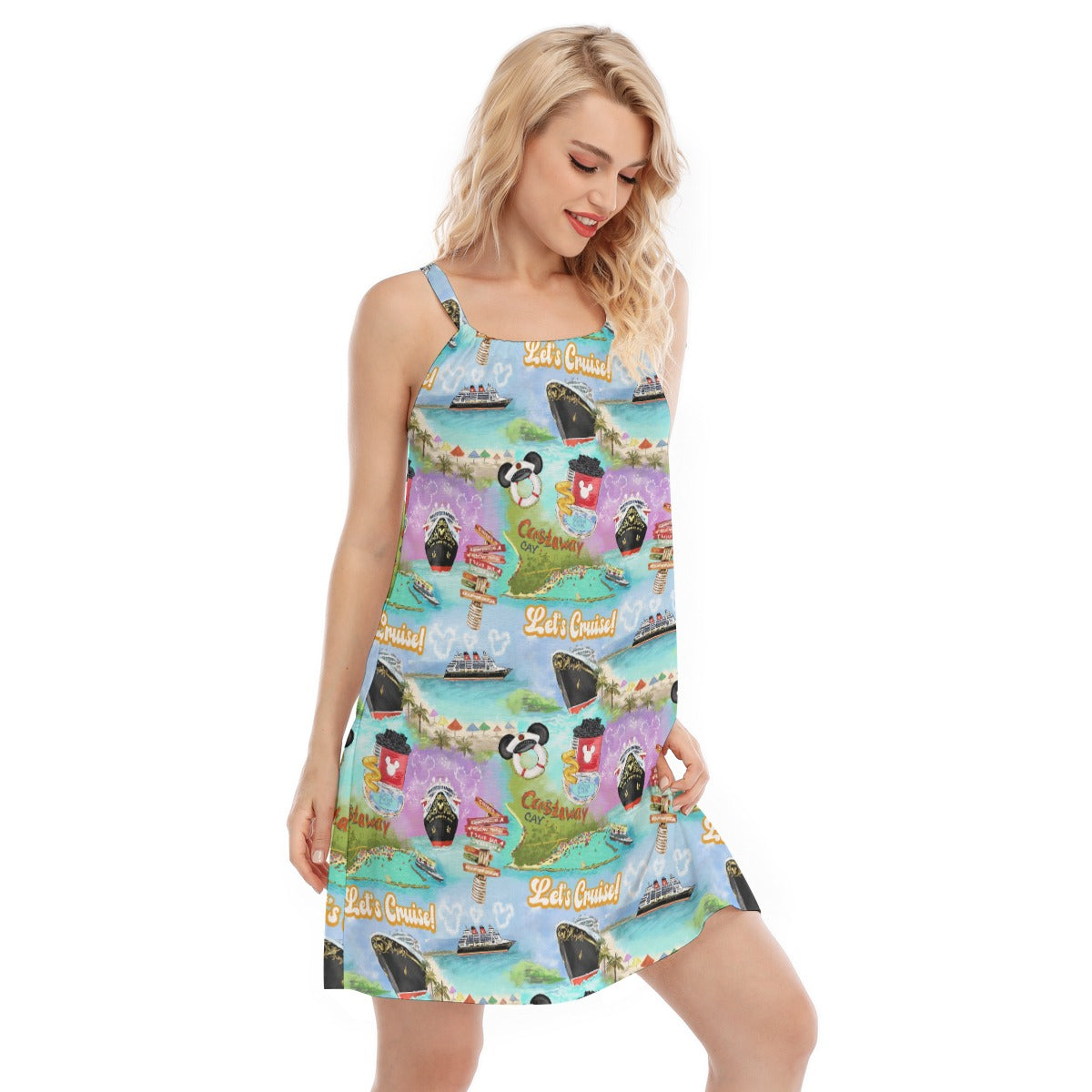 Tropical Castaway Island - Women’s Adjustable Sundress