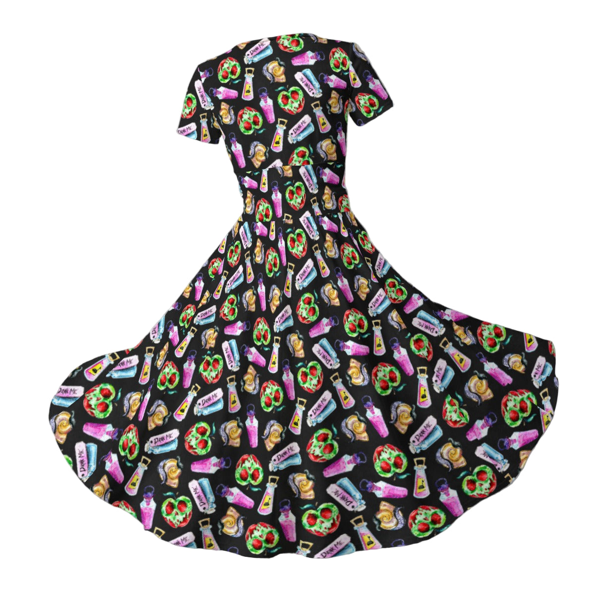 Pick Your Poison - Women's V-Neck Ruched Midi Dress