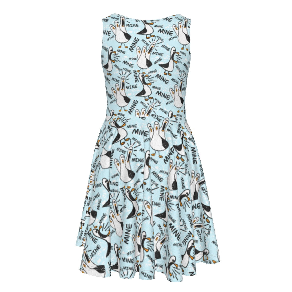 Mine Mine Mine Seagulls - Kid's Sleeveless Skater Dress