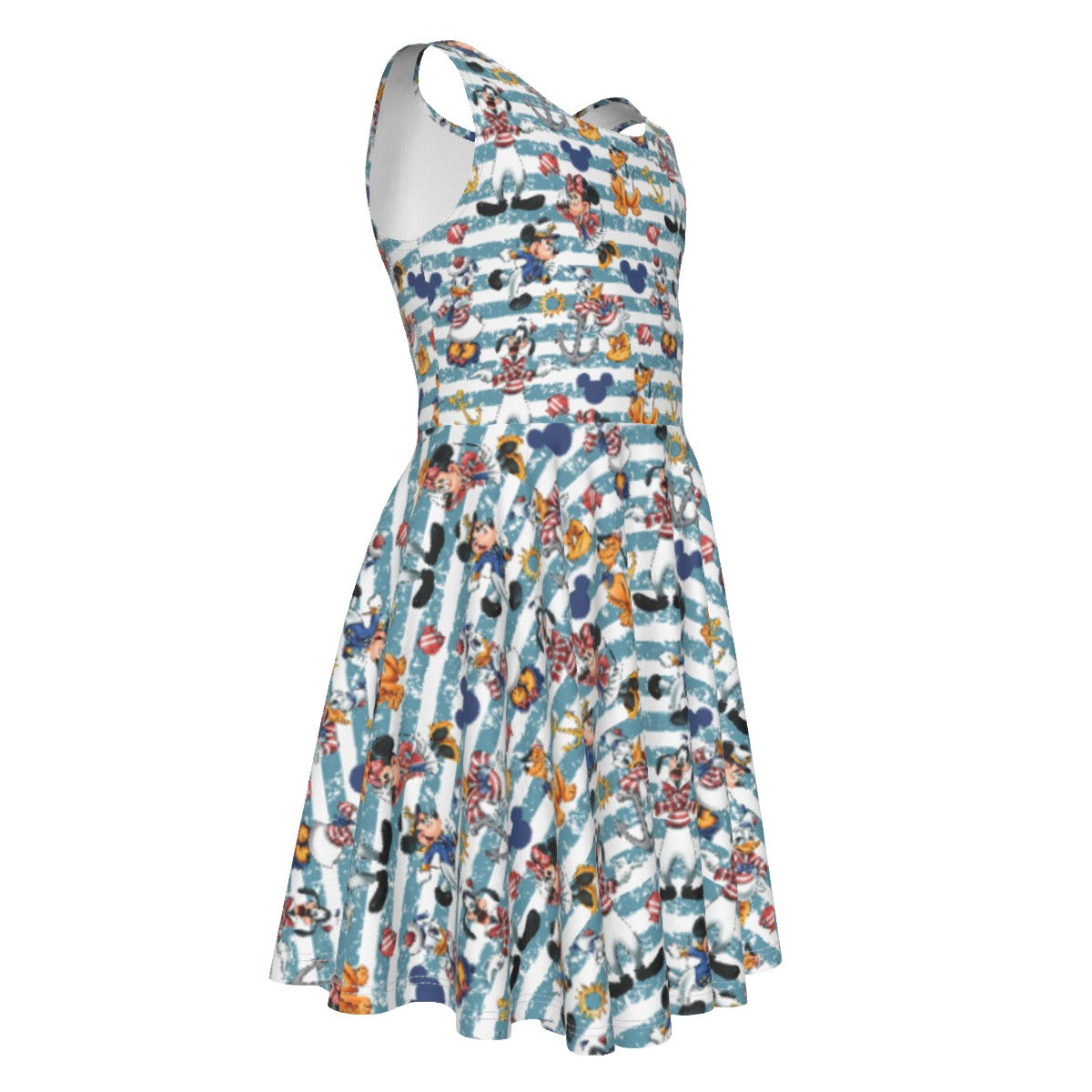 Cruise Crew on Deckends - Kid's Sleeveless Skater Dress