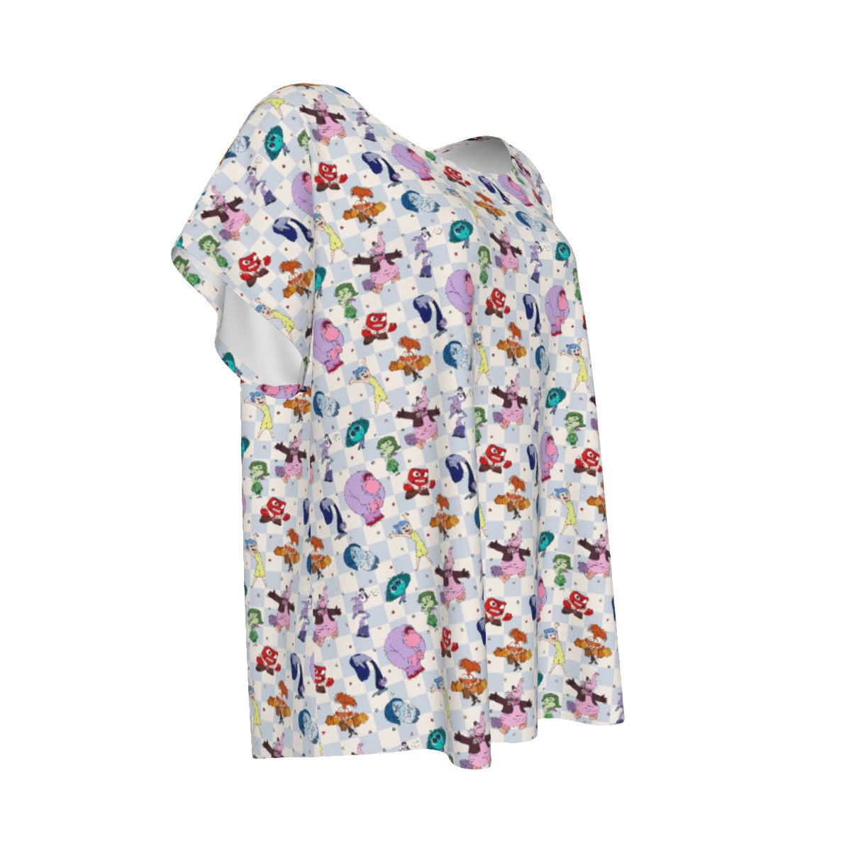 Blue Check Emotional Spectrum - Women’s Relaxed Fit Scoop Tee