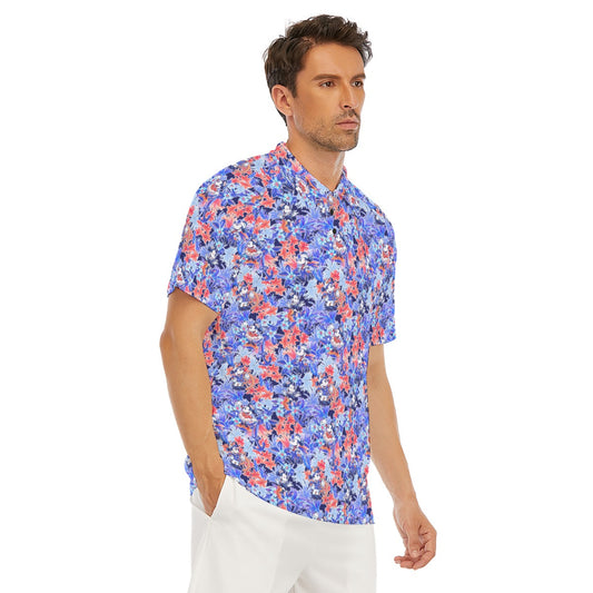 Navy Blooms Cruise - Men's Polo Shirt