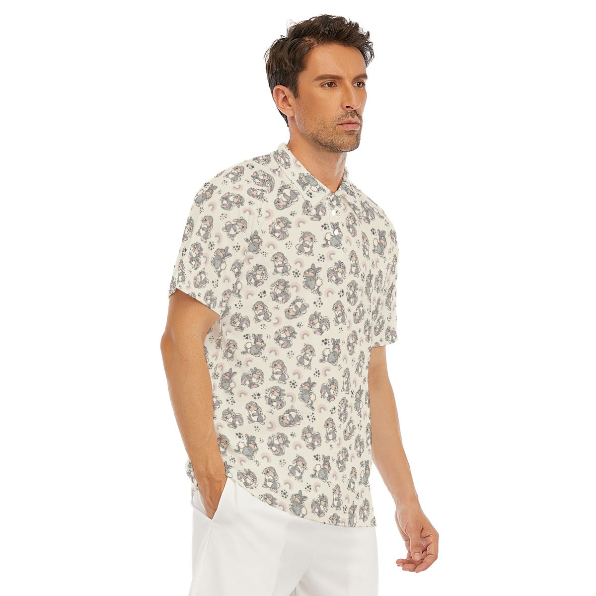 Bouncy Bunny Bliss - Men's Polo Shirt