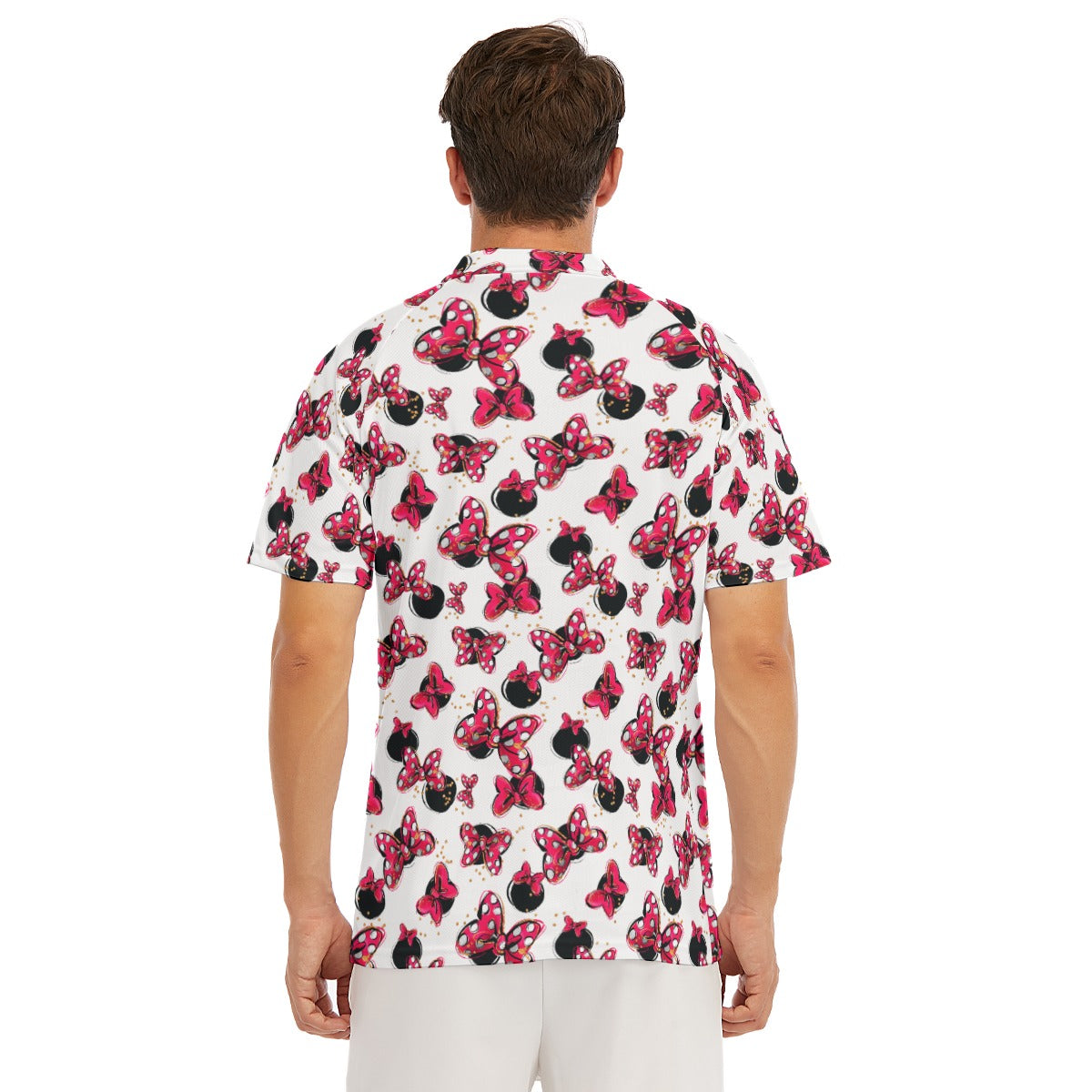 Polka Dot Bows & Mouse Ears - Men's Polo Shirt