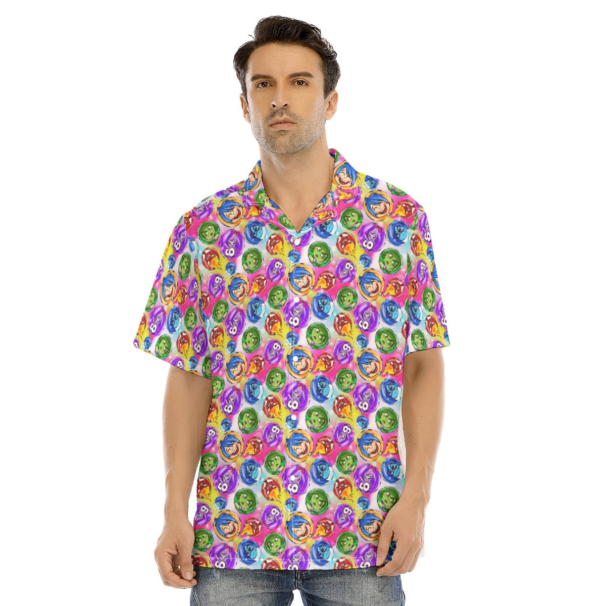 Inside Out Emotions - Men's Hawaiian Button Up Shirt