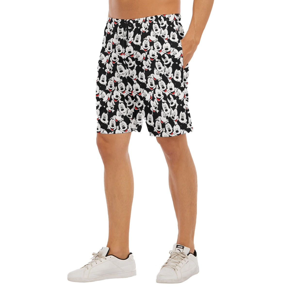 Many Faces of Classic Mouse - Men’s Pocket Beach Shorts