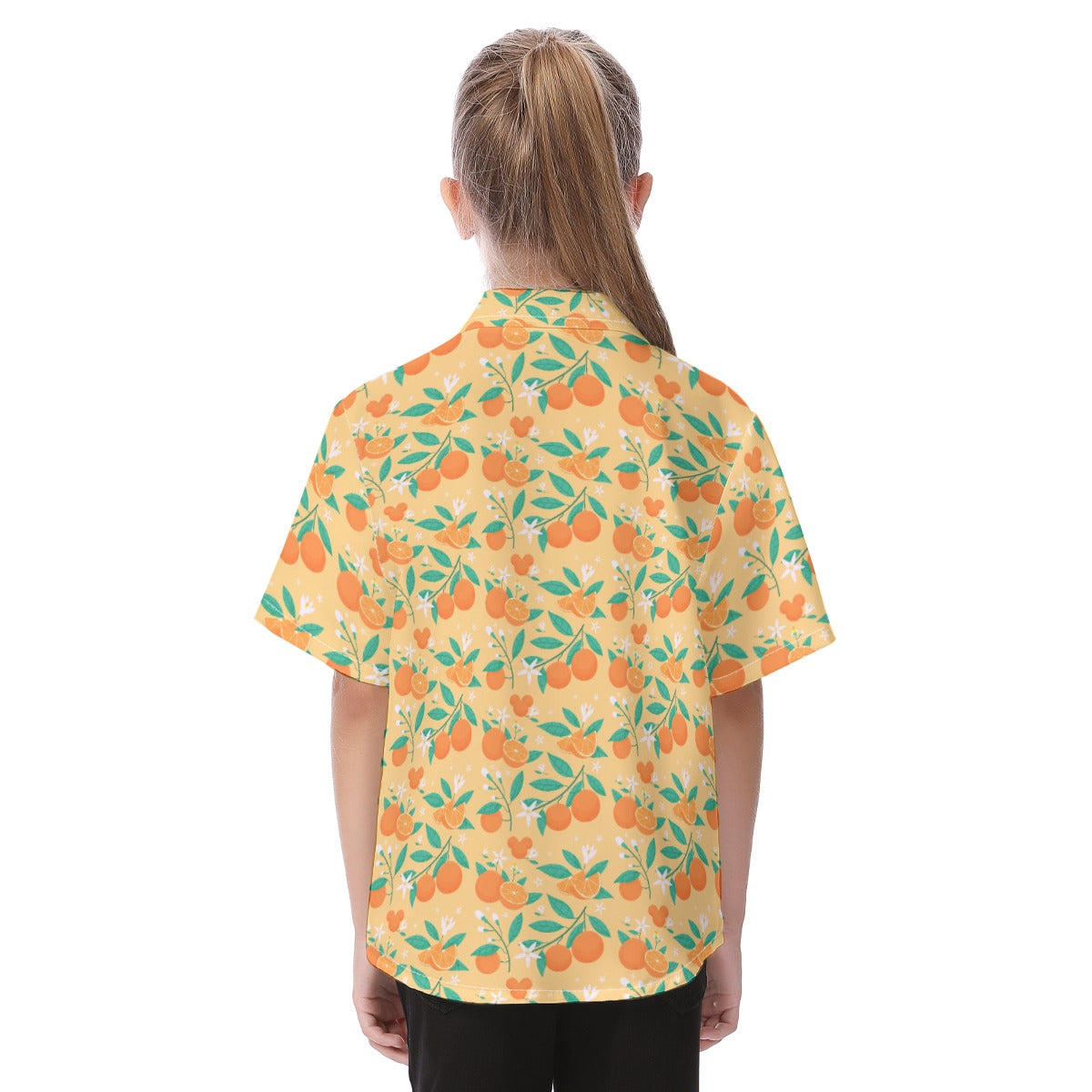 Hidden Citrus Delight - Kid's Hawaiian Button Up Shirt