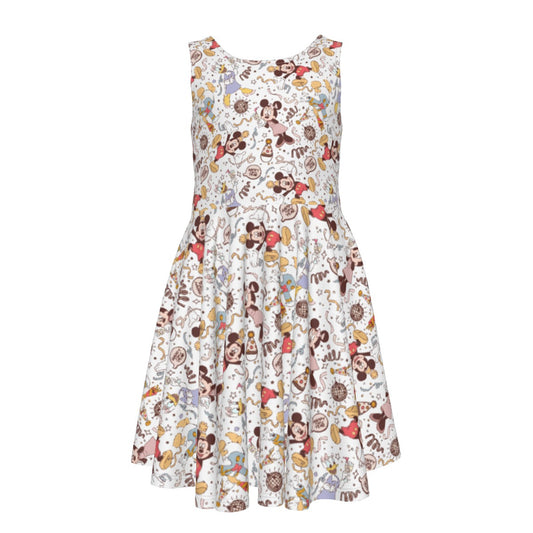 New Year Celebration Crewends - Kid's Sleeveless Skater Dress