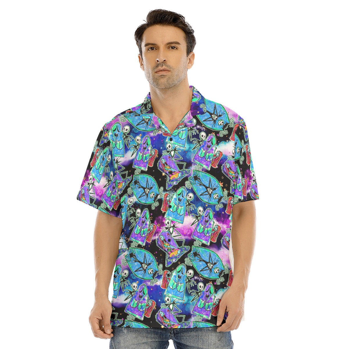 Haunting Romance Sketch - Men's Hawaiian Button Up Shirt
