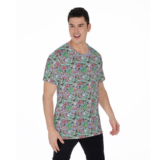 Tattoo Hearts Spooky Crew - Men's Short Sleeve T-Shirt