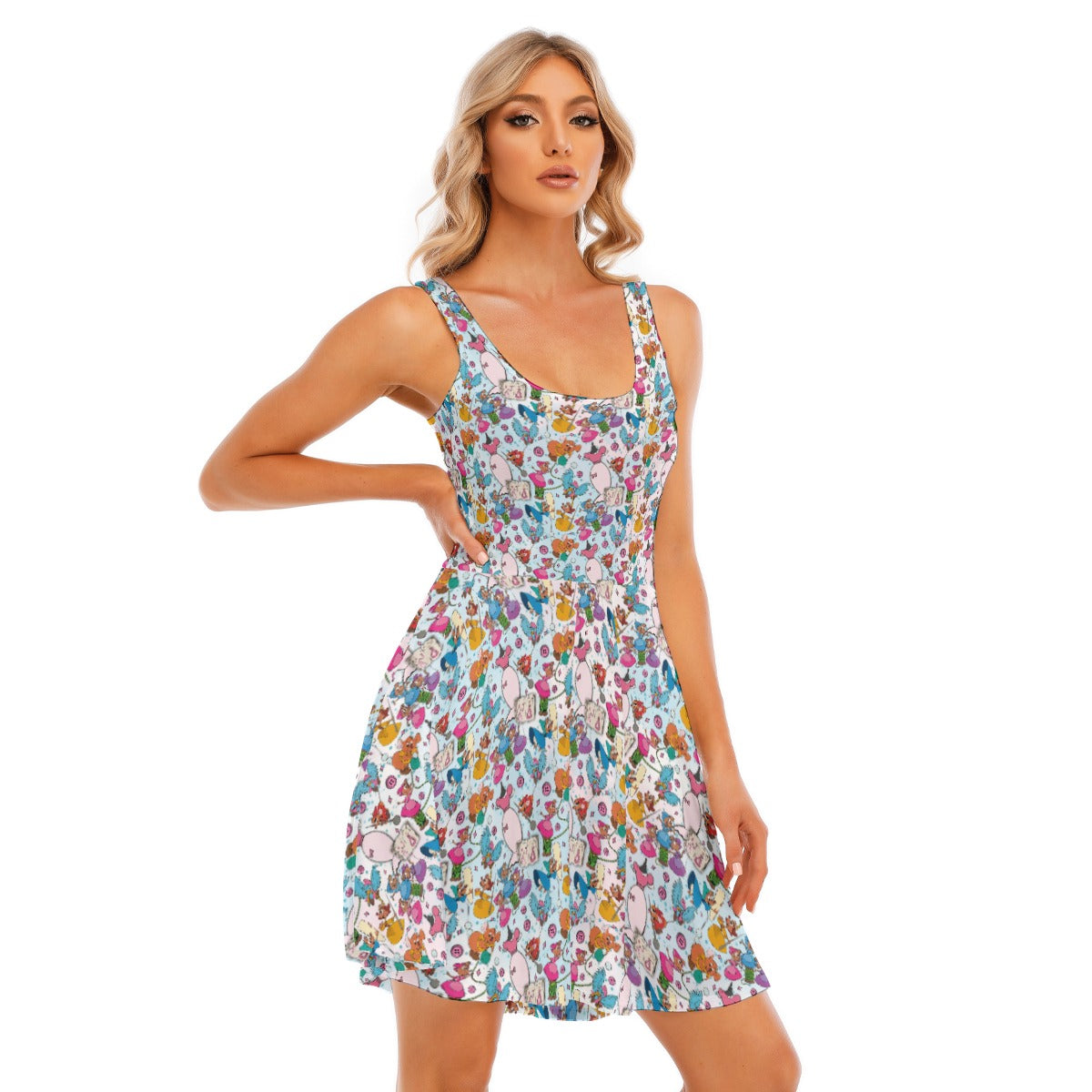 Tiny Tailors & Sewing Friends - Women's Sleeveless Pocket Skater Dress