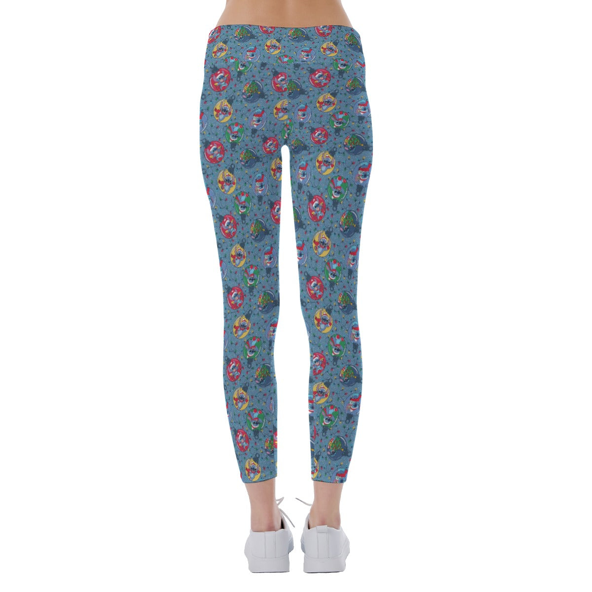 Holiday Baubles with Mischievous Blue Alien - Women's Yoga Leggings