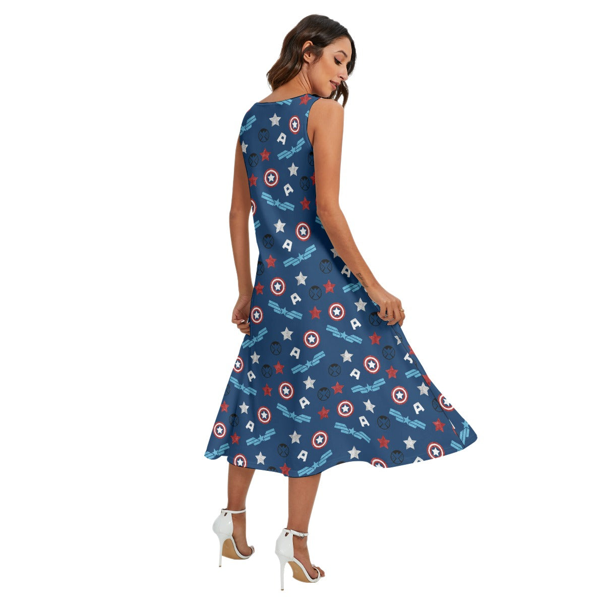 American Superhero - Women’s Diagonal Pocket Midi Dress