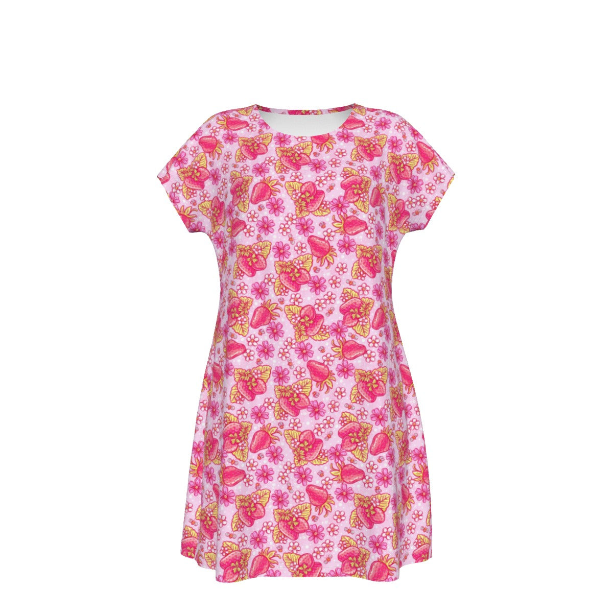 Summer Fruits - Strawberry - Women's T-Shirt Dress