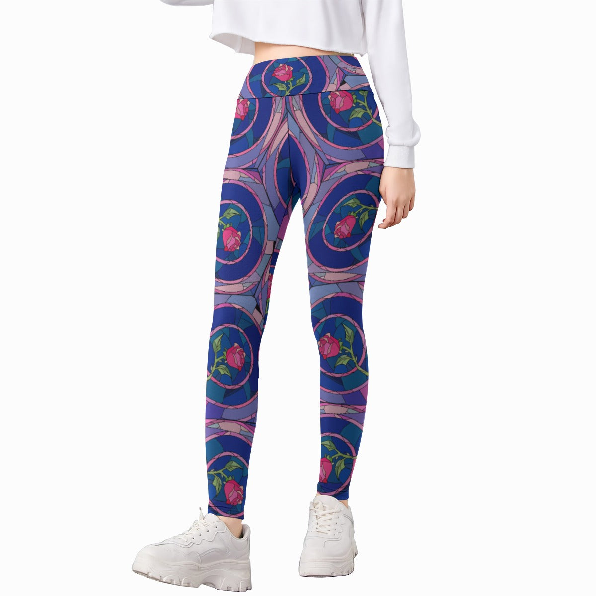 Enchanted Rose Stained Glass - Kid's Leggings