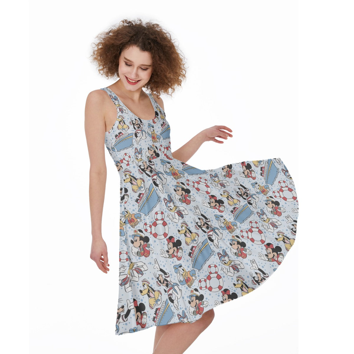 Sailor Cruise Stars - Pocket Midi Skater Dress