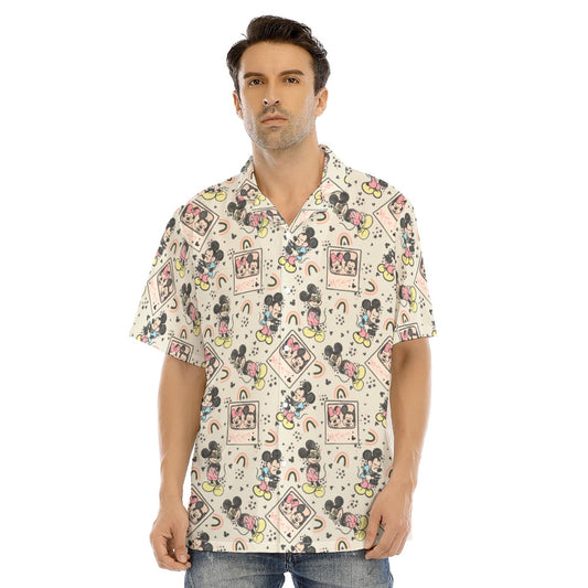 Retro Camera Mouse - Men's Hawaiian Button Up Shirt
