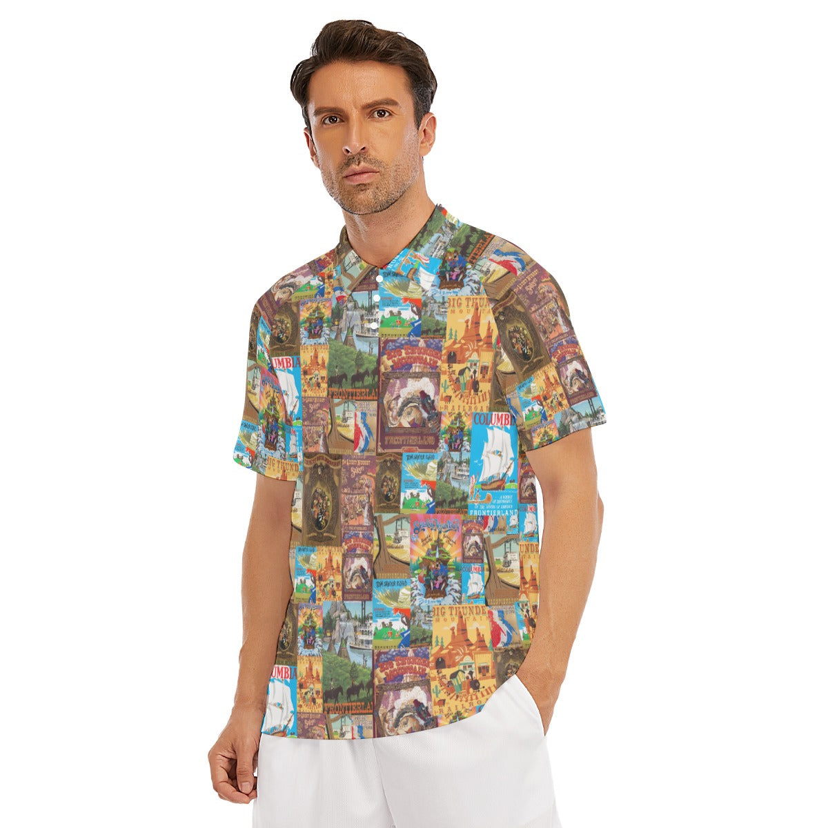 Vintage Frontier Ride Posters - Men's Polo Shirt