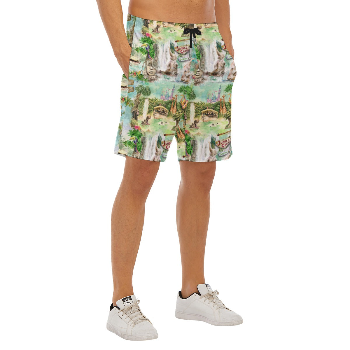 Jungle River Cruise - Men’s Pocket Beach Shorts