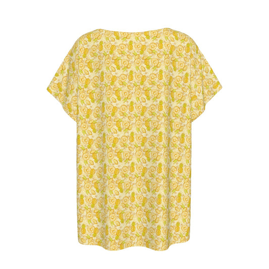 Summer Fruits - Pineapple - Women’s Relaxed Fit Scoop Tee