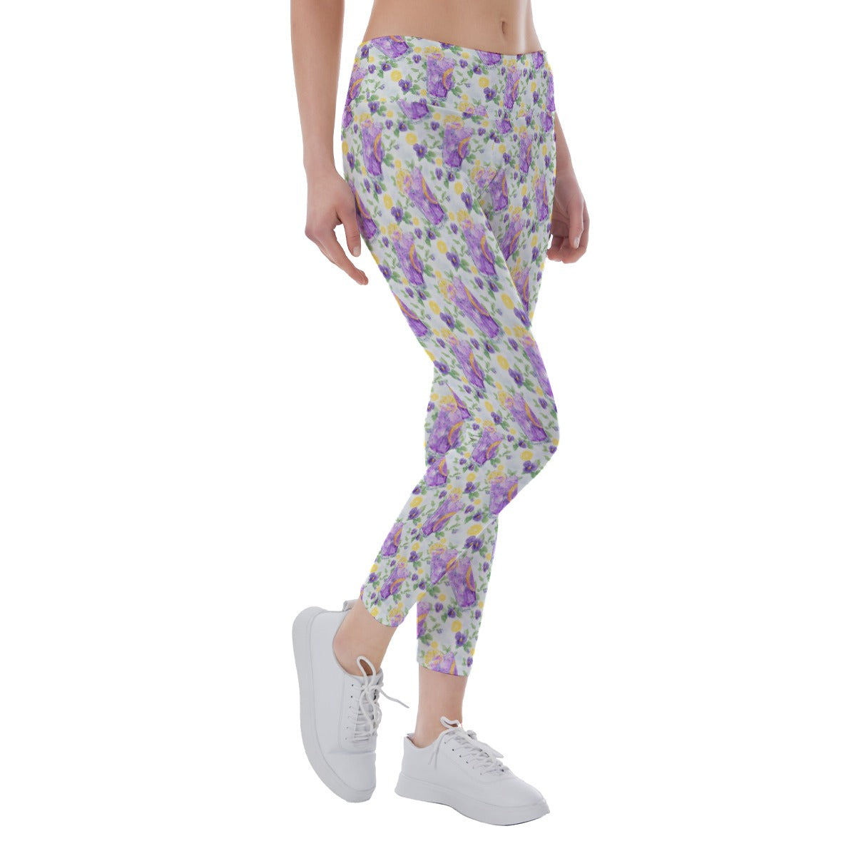 Zest Of The Fest Violet Lemonade - Women's Yoga Leggings