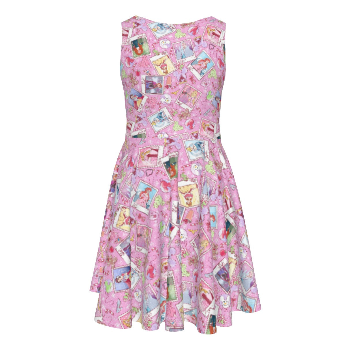 Holiday Winter Princess Christmas Snapshots - Kid's Sleeveless Skater Dress