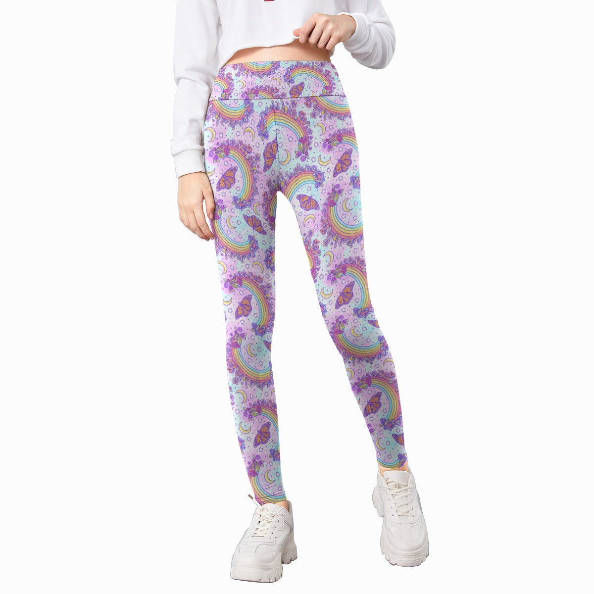 Monarch Butterflies & Rainbows - Kid's Leggings