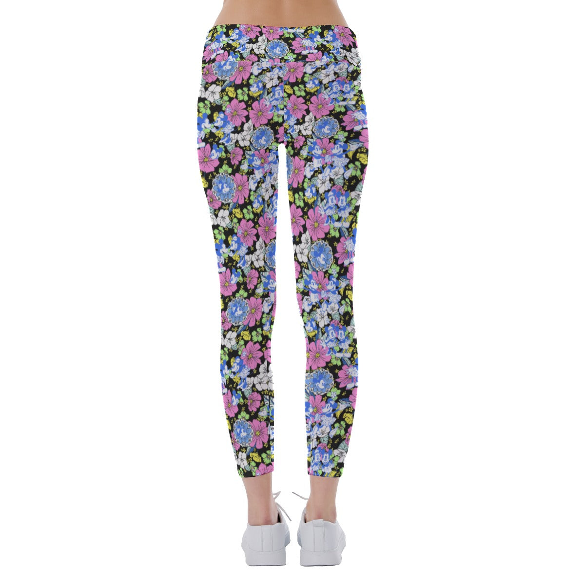 Garden Whimsy - Vintage Mouse Romancennie - Women's Yoga Leggings