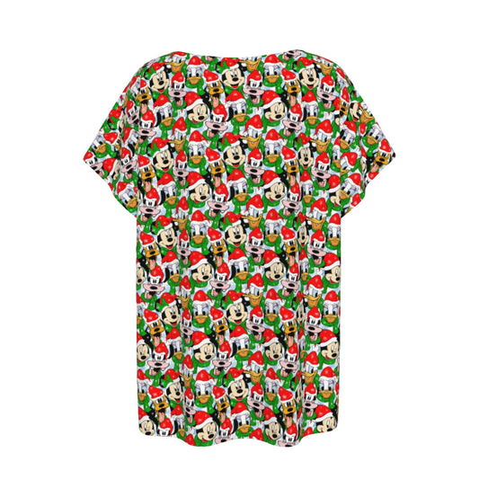 Mouse Friends in Santa HatsHats - Women’s Relaxed Fit Scoop Tee