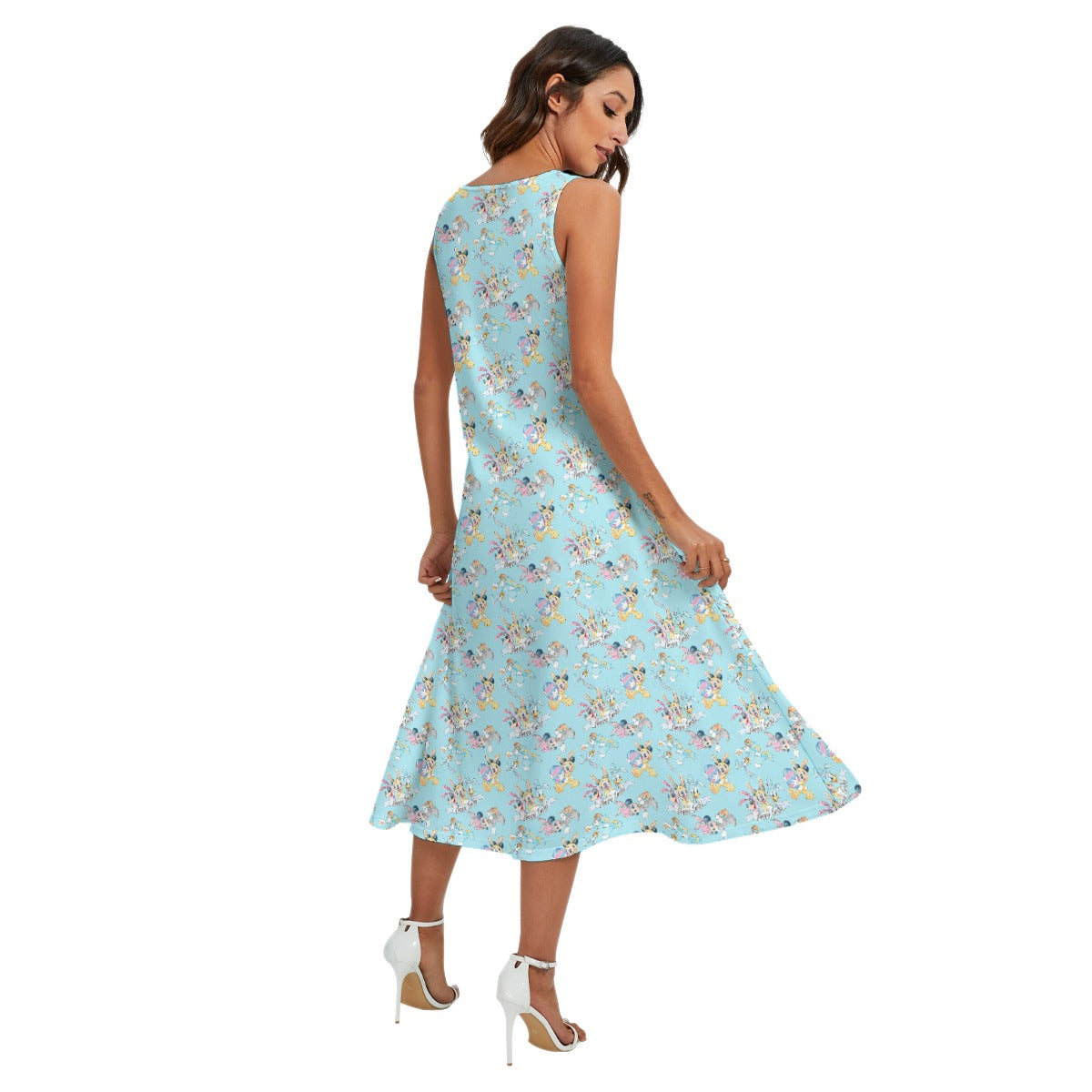 Spring Bunny Costume Crew - Women’s Diagonal Pocket Midi Dress