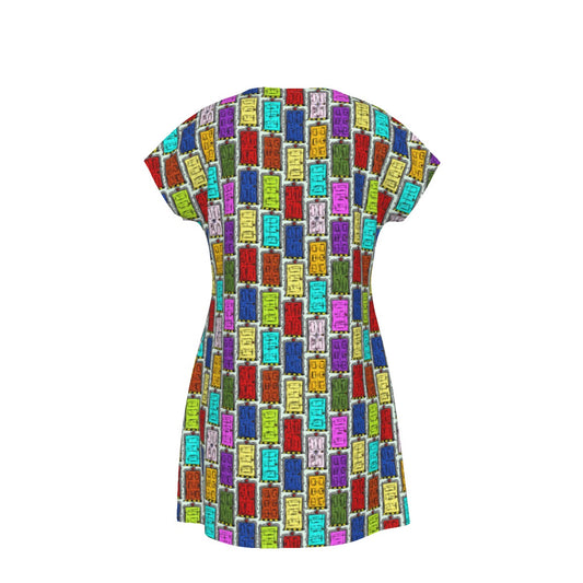 Sketchy Scare Doors - Women's T-Shirt Dress