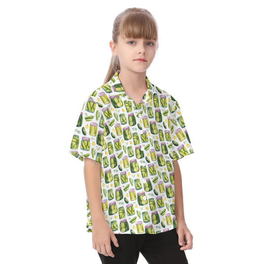 Perfect Pickle Jars - Kid's Hawaiian Button Up Shirt