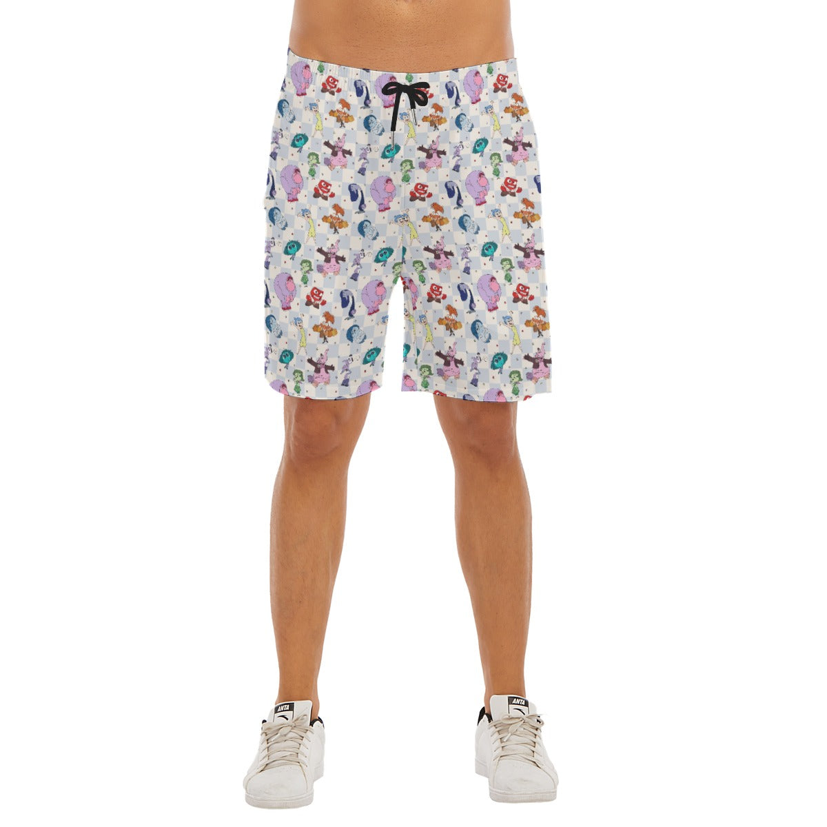 Blue Check Emotional Spectrum - Men’s Pocket Beach Shorts
