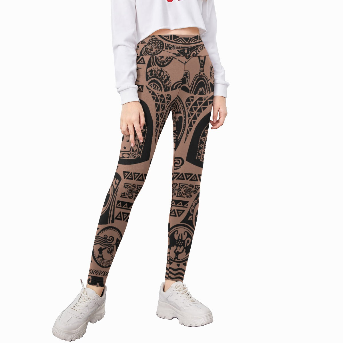 Polynesian Tattoo Motifs - Kid's Leggings