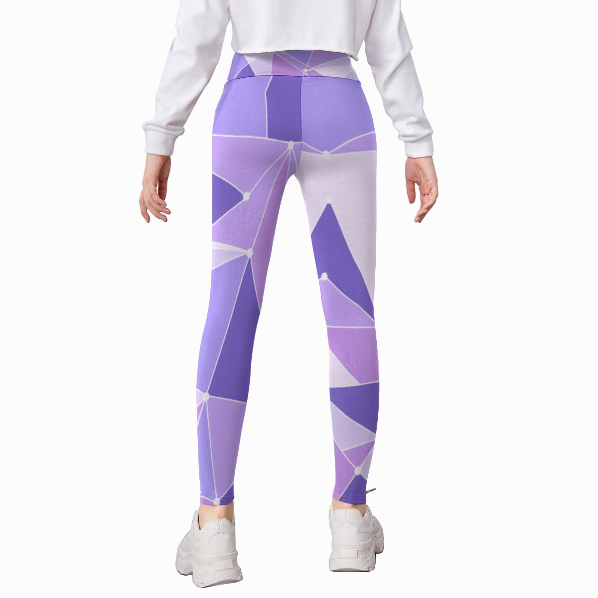 Geometric Purple Wall - Kid's Leggings