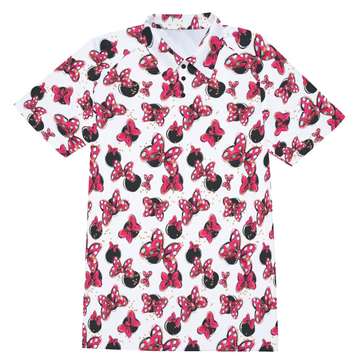 Polka Dot Bows & Mouse Ears - Men's Polo Shirt