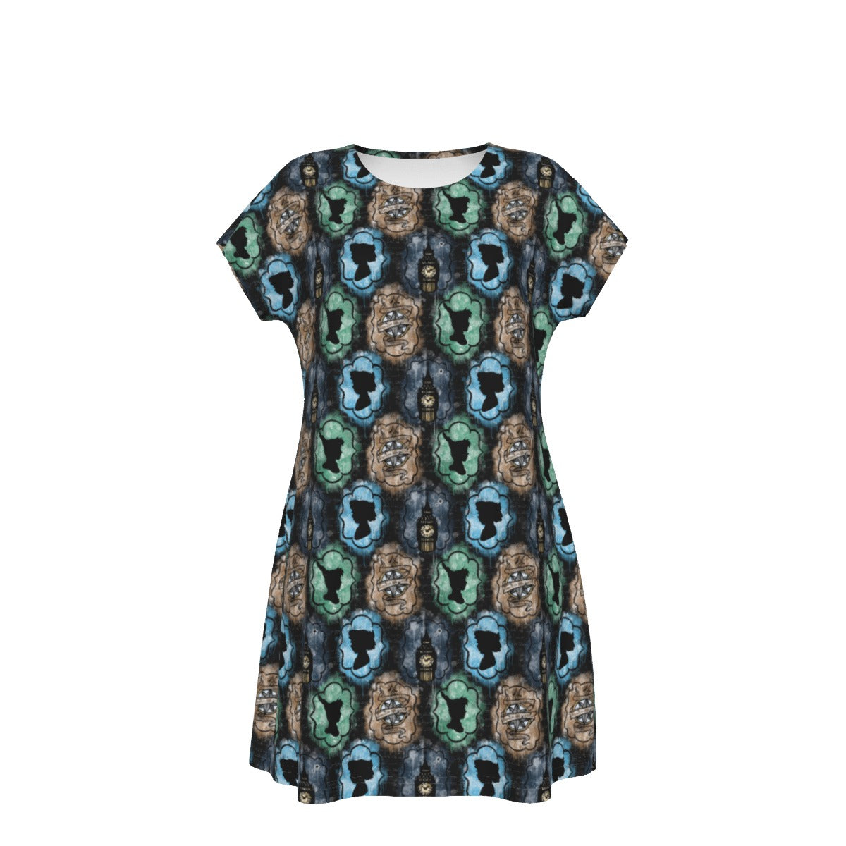 Starry Flight Silhouettes - Women's T-Shirt Dress
