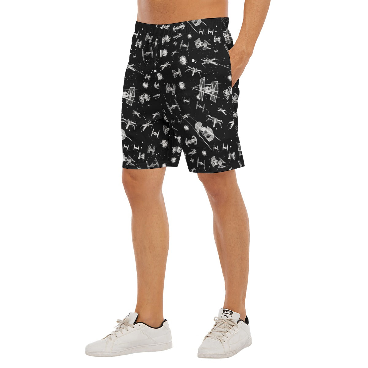 Epic Space Battle Ships - Men’s Pocket Beach Shorts