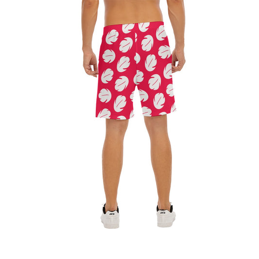 Island Leaf Print - Men’s Pocket Beach Shorts