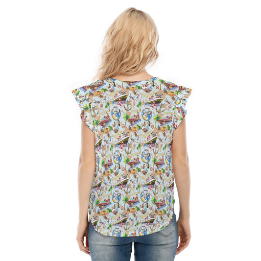 Treasure Voyage Cruise - Women’s Flutter Sleeve Top