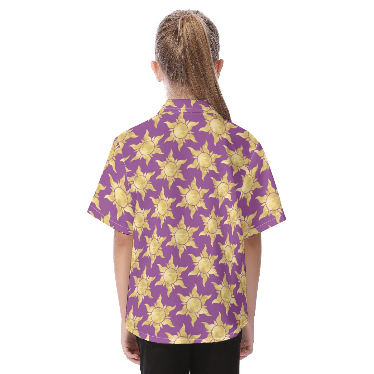 Golden Sun Symbols - Kid's Hawaiian Button Up Shirt