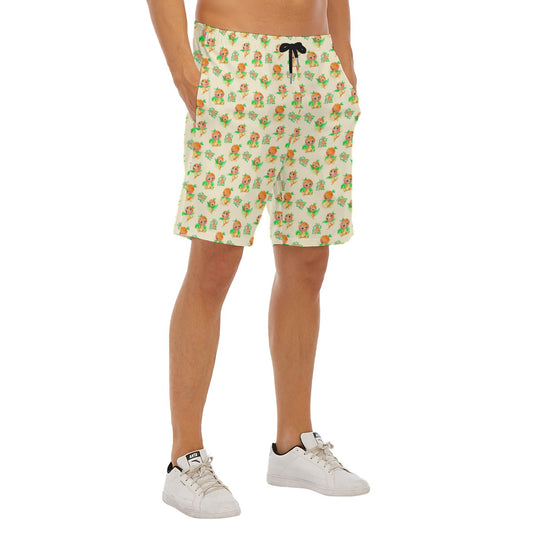 Citrus Charm Bird - Men’s Pocket Beach Shorts