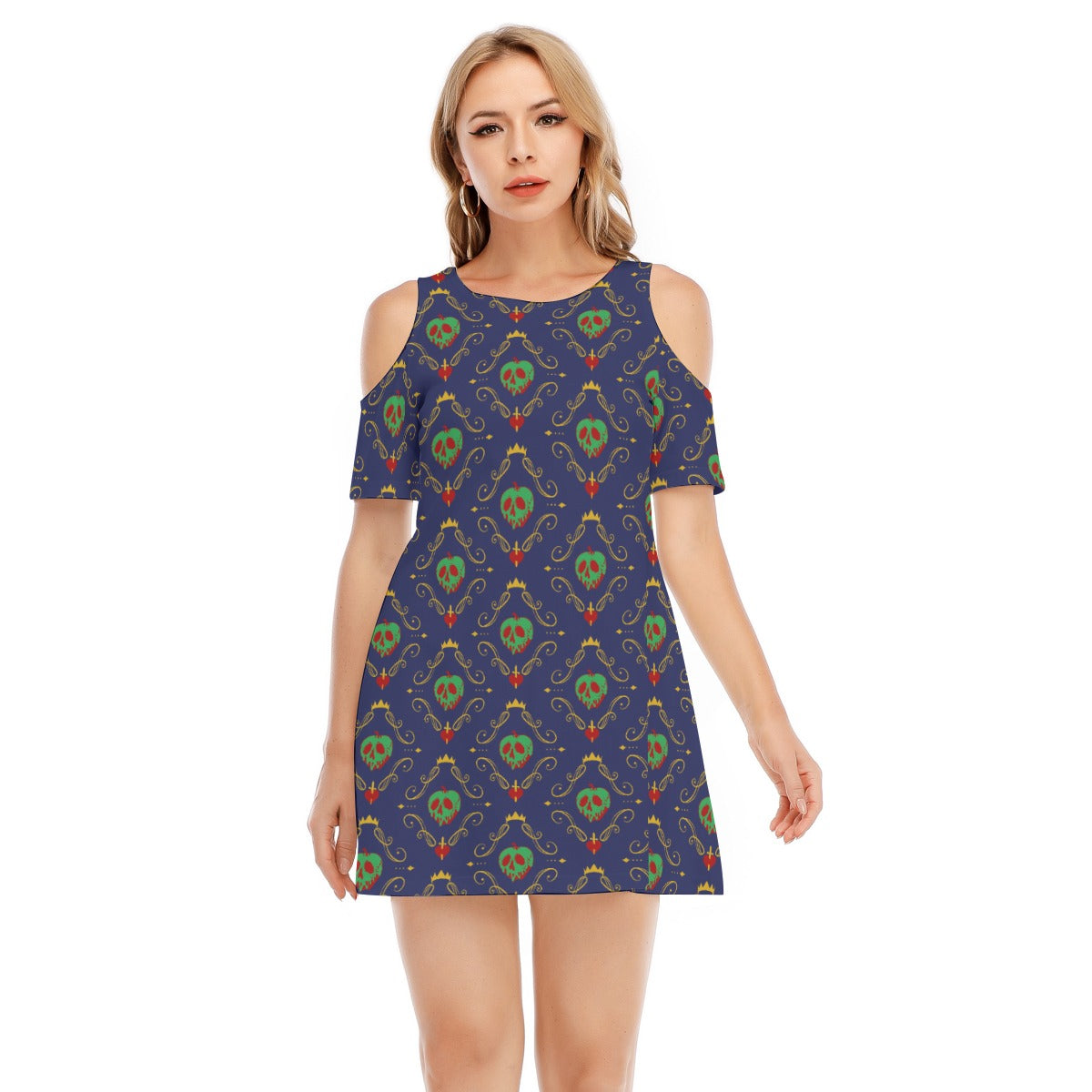 Poison Apple - Women's Cold Shoulder Cotton Dress