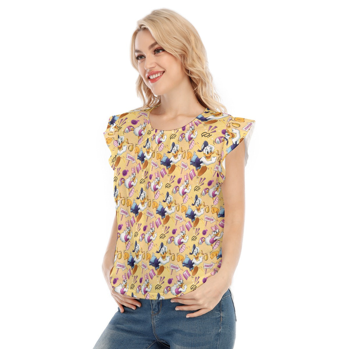 Feisty Marathon Match-Up - Women’s Flutter Sleeve Top