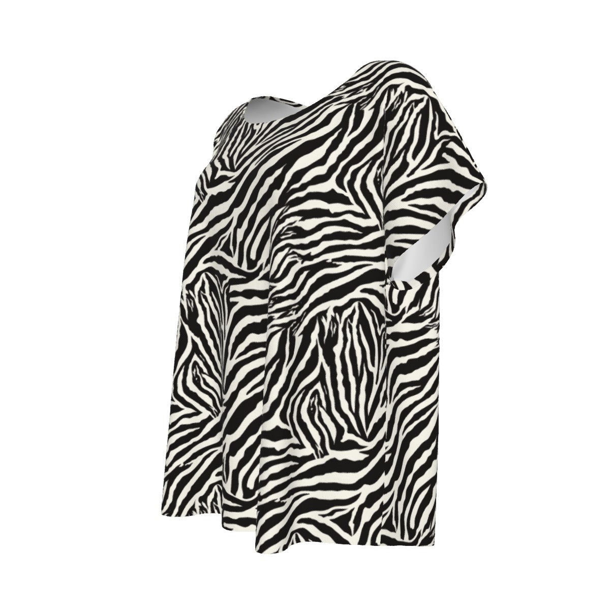 Animal Print - Zebra - Women’s Relaxed Fit Scoop Tee
