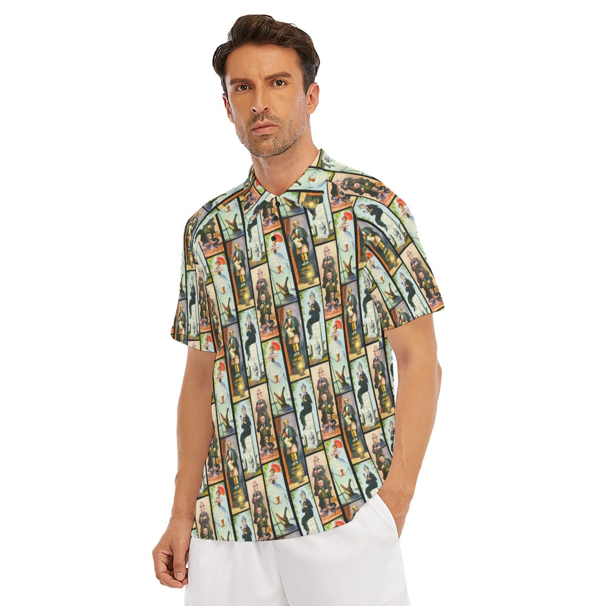 Stretch Room Portraits - Men's Polo Shirt